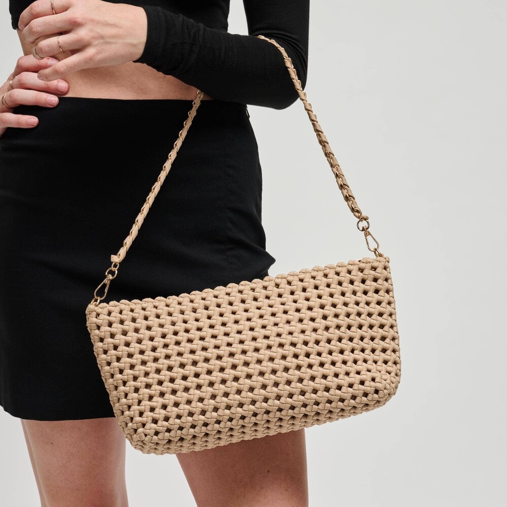 Sol and Selene - Eclipse Clutch Shoulder Bag - Sand
